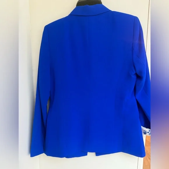 Skies Are Blue Vibrant Blue Women's Blazer - Picture 2 of 12